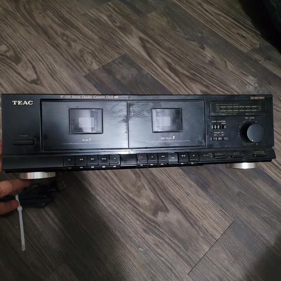 Black Stereo Double Cassette Deck By TEAC